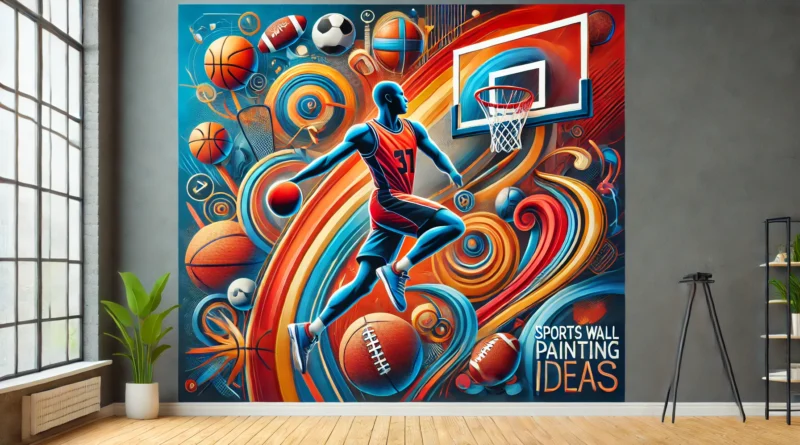 sports wall painting ideas
